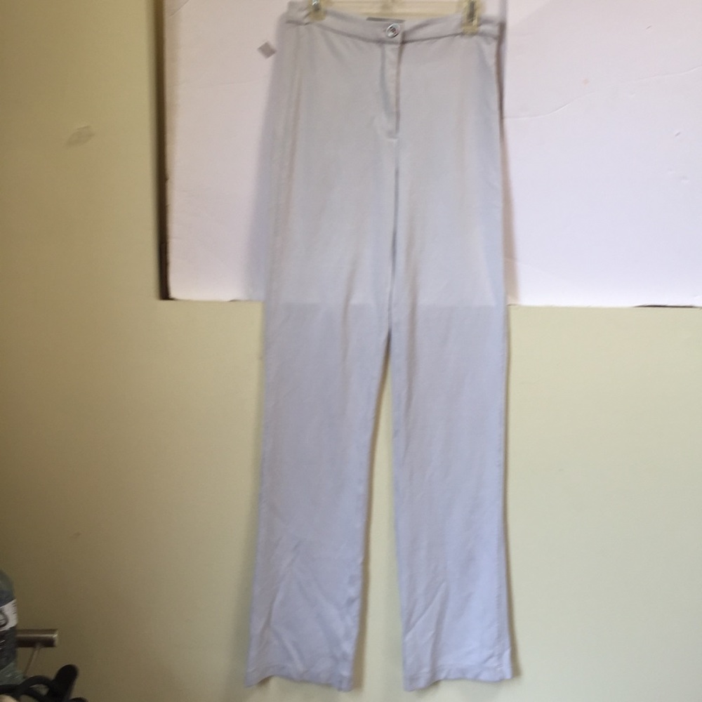ARITZIA Babaton Straight Leg Flowy Slinky Slim Flat Front Pants Trousers Neutral